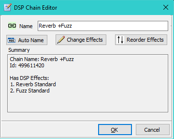 Figure 1. DSP Chain Editor