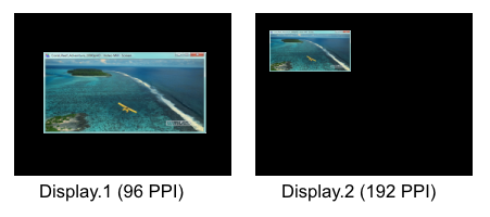 Figure 7. Same Media Screen on Two Different Displays
