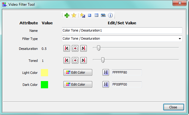 Figure 1.  Video Filter Edit Tool