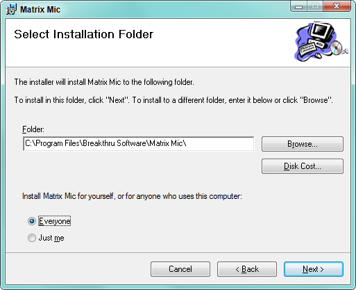 Figure 3. Select Installation Folder
